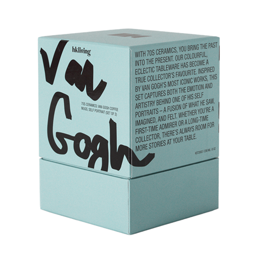 HKLiving 70s koffiekopjes Van Gogh self portrait – set van 2