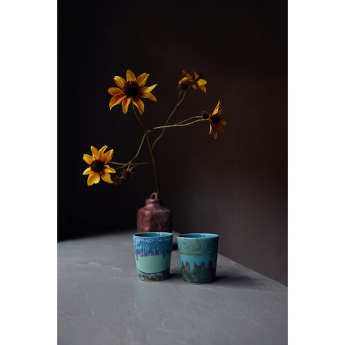 HKLiving 70s koffiekopjes Van Gogh self portrait – set van 2