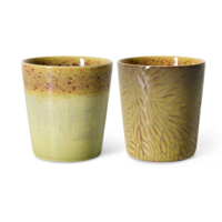 70s koffiekopjes Van Gogh sunflowers – set van 2