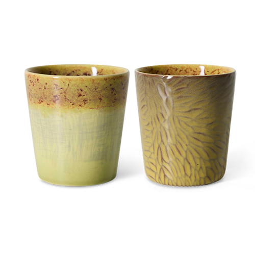 HKLiving 70s tasses à café Van Gogh Sunflowers – lot de 2