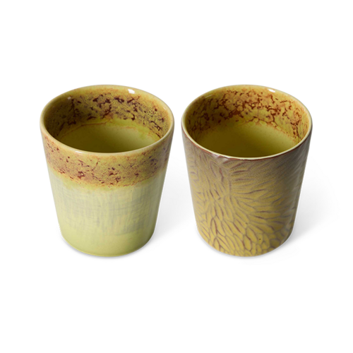 HKLiving 70s tasses à café Van Gogh Sunflowers – lot de 2