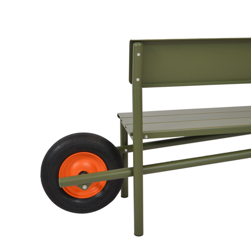 Weltevree Wheelbench aluminium olive green