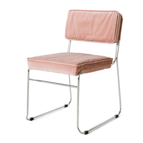 HKLiving Endless eetkamerstoel velvet lychee roze HKLiving Endless eetkamerstoel velvet lychee roze