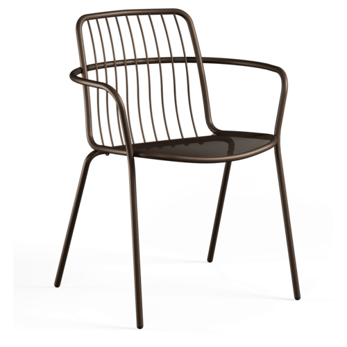 Emu Alisea chaise de jardin avec accoudoirs indian brown Emu Alisea chaise de jardin avec accoudoirs indian brown