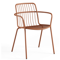 Alisea tuinstoel met armleuningen maple red