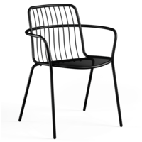 Alisea tuinstoel met armleuningen black