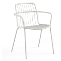 Alisea chaise de jardin avec accoudoirs white