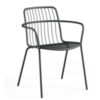 Alisea chaise de jardin avec accoudoirs antique iron