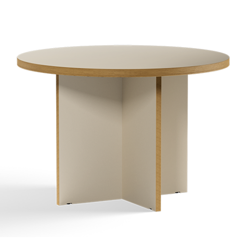 HKLiving Table à manger ronde Cream Ø110cm