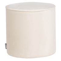 Sara poef hoog velvet off-white