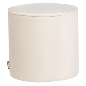 WOOOD Sara poef hoog velvet off-white