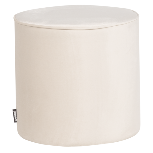 WOOOD Sara poef hoog velvet off-white