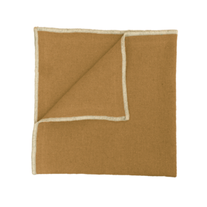 Haomy Corte serviette lin coton tabac 40x40 cm