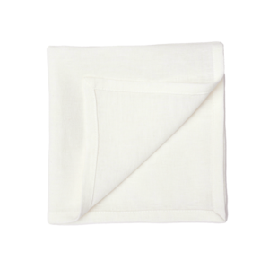 Haomy Pise serviette lin blanc 40x40 cm
