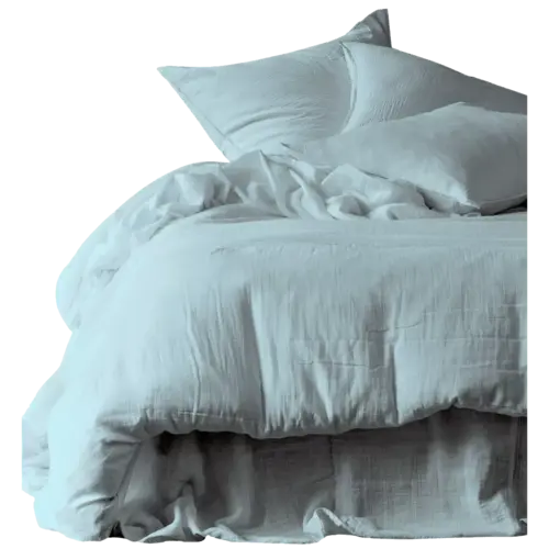 Haomy Mykonos set van 2 kussenslopen tetra katoen ciel 50x70 cm