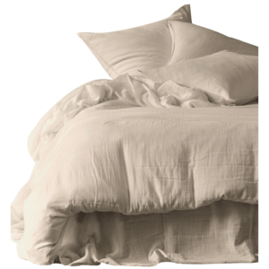 Haomy Mykonos set van 2 kussenslopen tetra katoen craie 50x70 cm