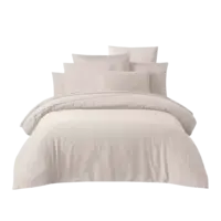 Taloa kussensloop gewassen katoensatijn craie 50 x 70 cm