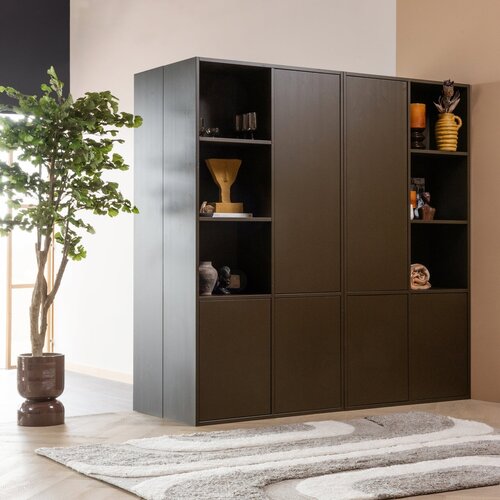 WOOOD Meggy opbergkast links grenen middenbruin  108 cm