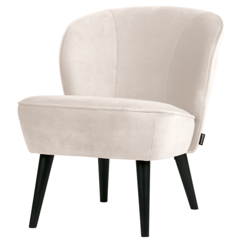 WOOOD Sara fauteuil fluweel off white