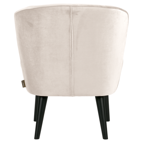 WOOOD Sara fauteuil fluweel off white