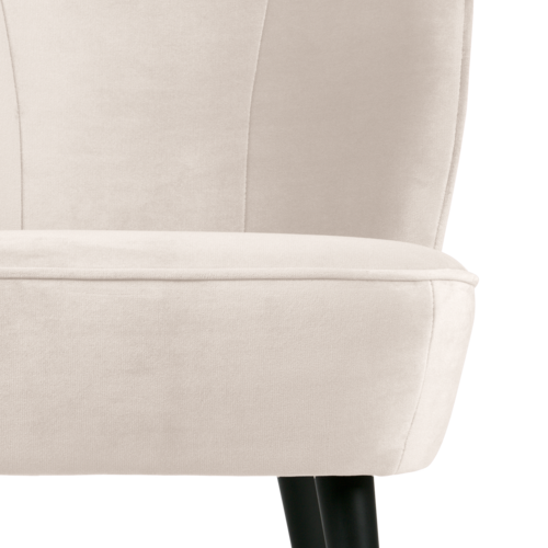WOOOD Sara fauteuil fluweel off white