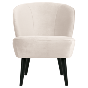 WOOOD Sara fauteuil fluweel off white