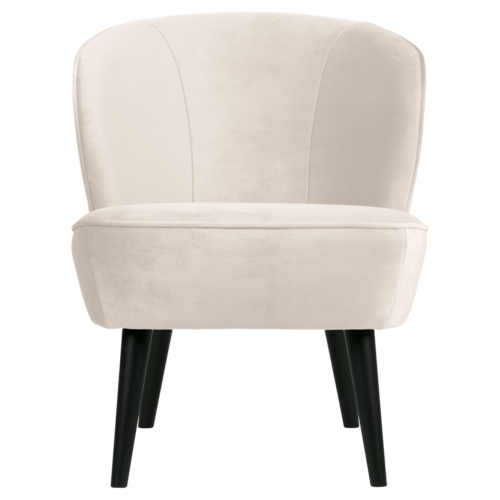 WOOOD Sara fauteuil fluweel off white