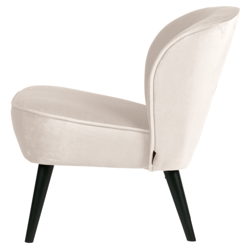 WOOOD Sara fauteuil fluweel off white