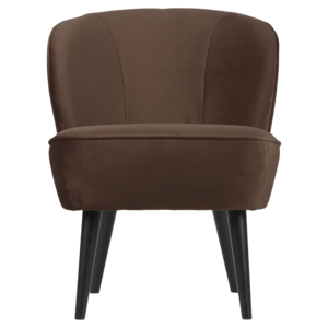WOOOD Sara fauteuil velours brun foncé WOOOD Sara fauteuil velours brun foncé