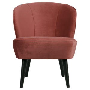 WOOOD Sara fauteuil fluweel bordeauxrood