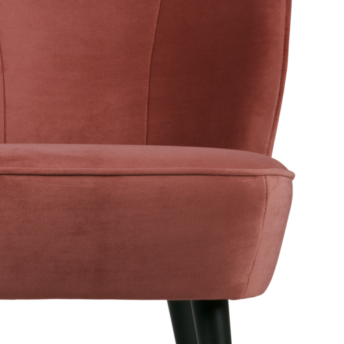 WOOOD Sara fauteuil fluweel bordeauxrood