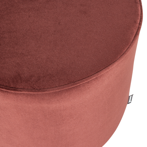 WOOOD Sara poef hoog velvet bordeauxrood