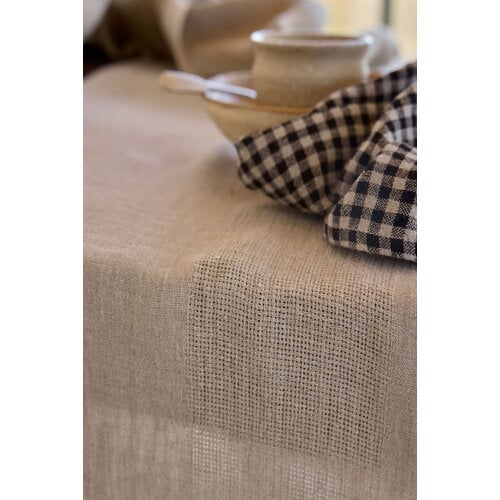 Haomy Pise tafelkleed linnen moccacino 300 x 170 cm