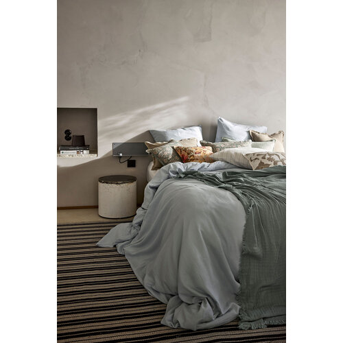 Haomy Mykonos set van 2 kussenslopen tetra katoen ciel 50x70 cm