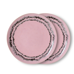 HKLiving 70s dessertbord bubble Ø 17,5 - set van 2