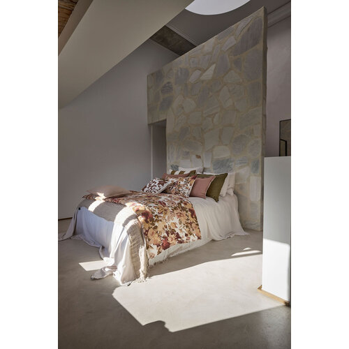 Haomy Taloa dekbedovertrek gewassen katoensatijn craie 240 x 220 cm