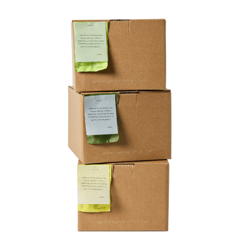 HKLiving Nienke Sikkema for HKLIVING: glasses  citrine (set of 4)