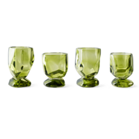 Nienke Sikkema for HKLIVING: glasses emerald (set of 4)