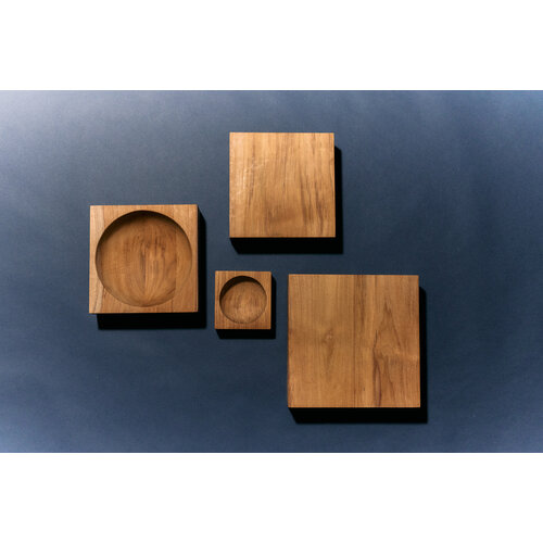 HKLiving Cube kom medium teak