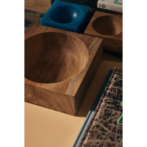 HKLiving Cube kom medium teak