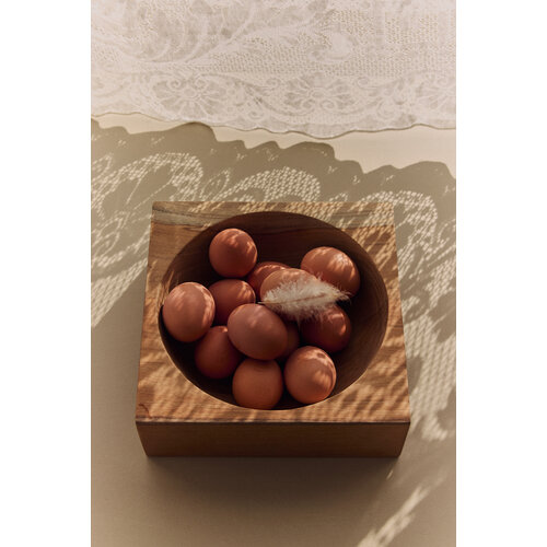 HKLiving Cube kom medium teak