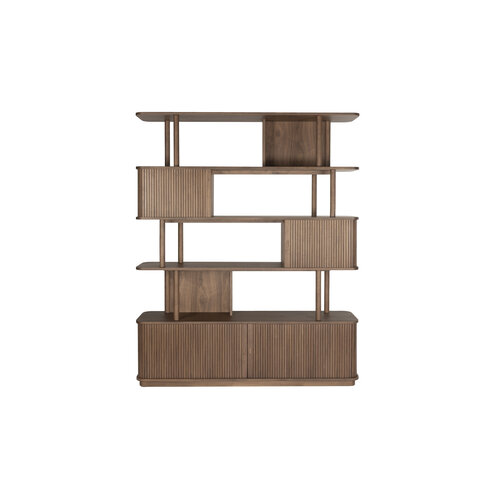 Zuiver Barbier boekenkast walnoot