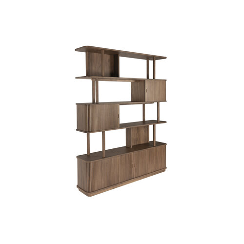 Zuiver Barbier boekenkast walnoot