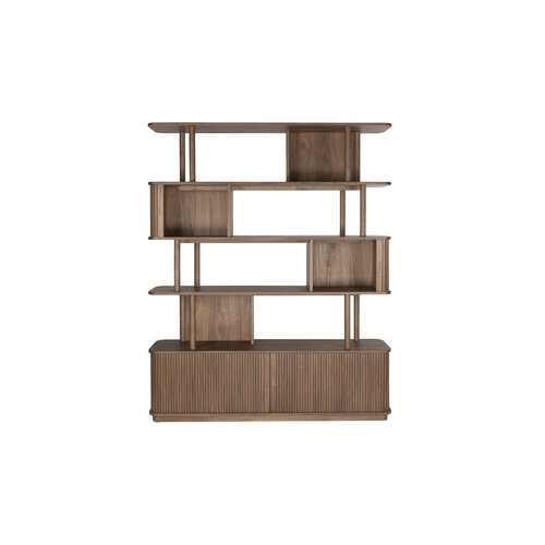 Zuiver Barbier boekenkast walnoot