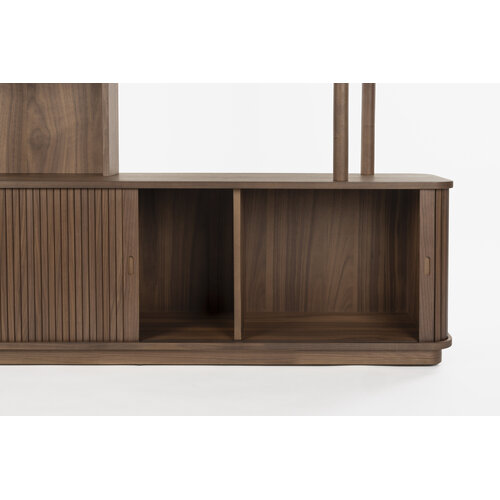 Zuiver Barbier boekenkast walnoot