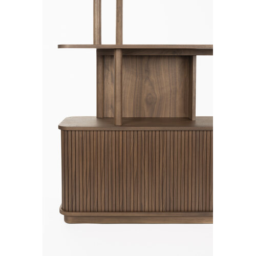 Zuiver Barbier boekenkast walnoot
