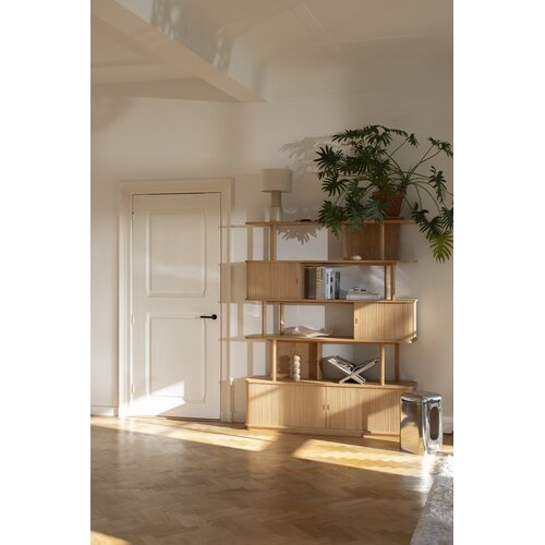 Zuiver Barbier boekenkast walnoot
