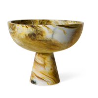Bowl sur pied en marbre ocre