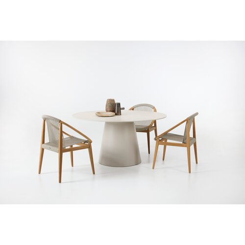 Vincent Sheppard Sandro tuintafel Ø  120 Dune White /  Ceramic Portland