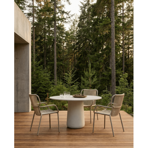 Vincent Sheppard Sandro tuintafel Ø  150 Dune White /  Ceramic Portland